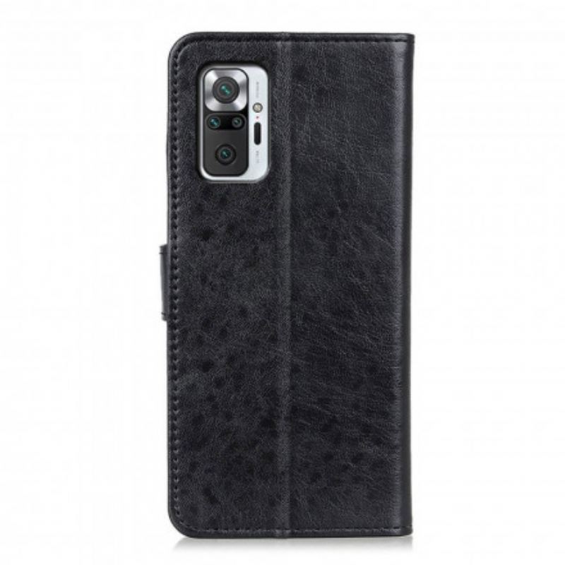 Capa Flip Para Xiaomi Redmi Note 10 Pro Couro Sintético Texturizado
