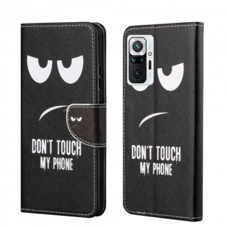 Capa Flip Para Xiaomi Redmi Note 10 Pro Não Toque No Meu Telefone