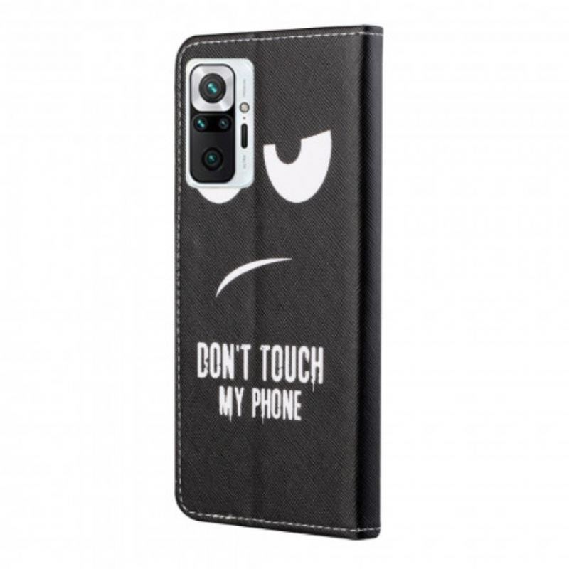 Capa Flip Para Xiaomi Redmi Note 10 Pro Não Toque No Meu Telefone