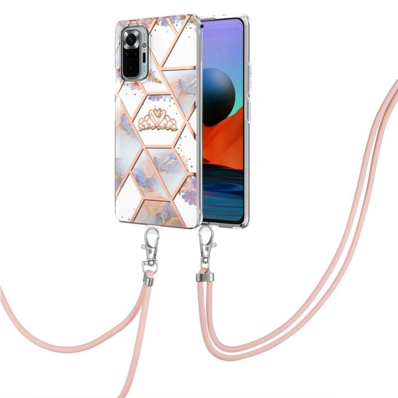 Capa Para Xiaomi Redmi Note 10 Pro De celular Cordão De Mármore Floral