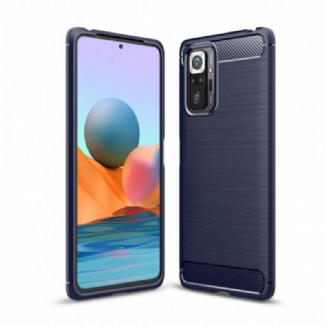 Capa Para Xiaomi Redmi Note 10 Pro Fibra De Carbono Escovada