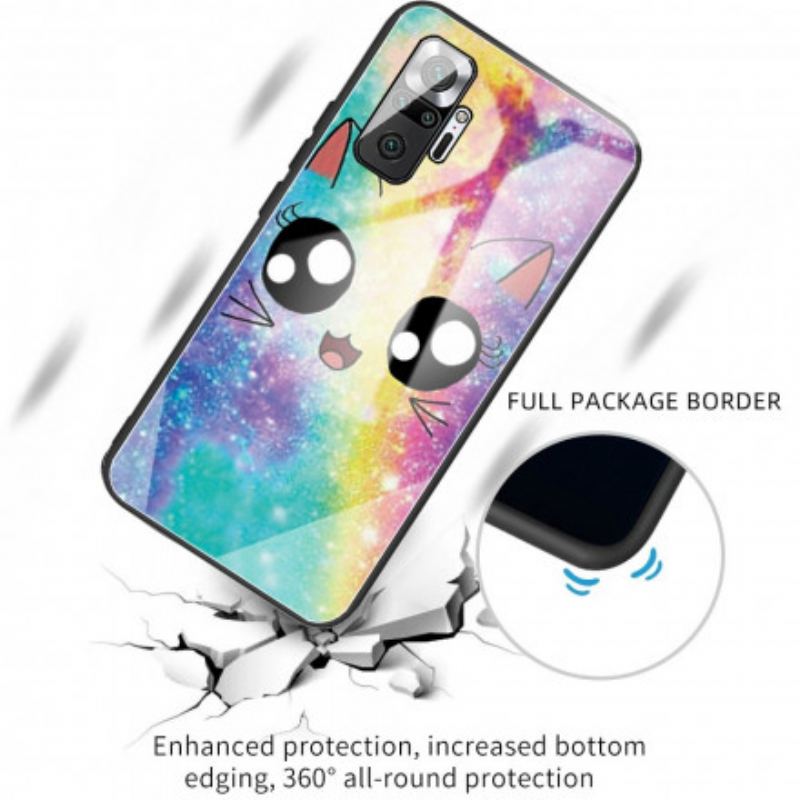 Capa Para Xiaomi Redmi Note 10 Pro Gato De Vidro Temperado