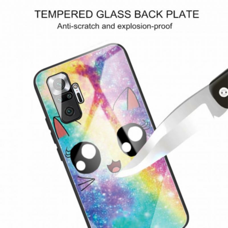 Capa Para Xiaomi Redmi Note 10 Pro Gato De Vidro Temperado