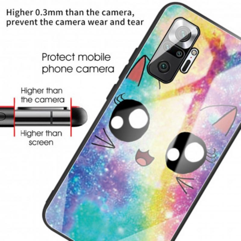 Capa Para Xiaomi Redmi Note 10 Pro Gato De Vidro Temperado