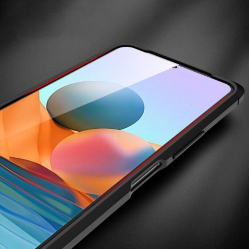 Capa Para Xiaomi Redmi Note 10 Pro Linha Dupla Efeito Couro Litchi