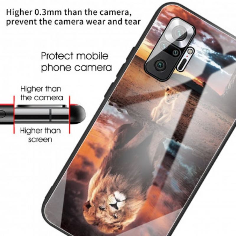 Capa Para Xiaomi Redmi Note 10 Pro Vidro Temperado Do Sonho Do Filhote De Leão