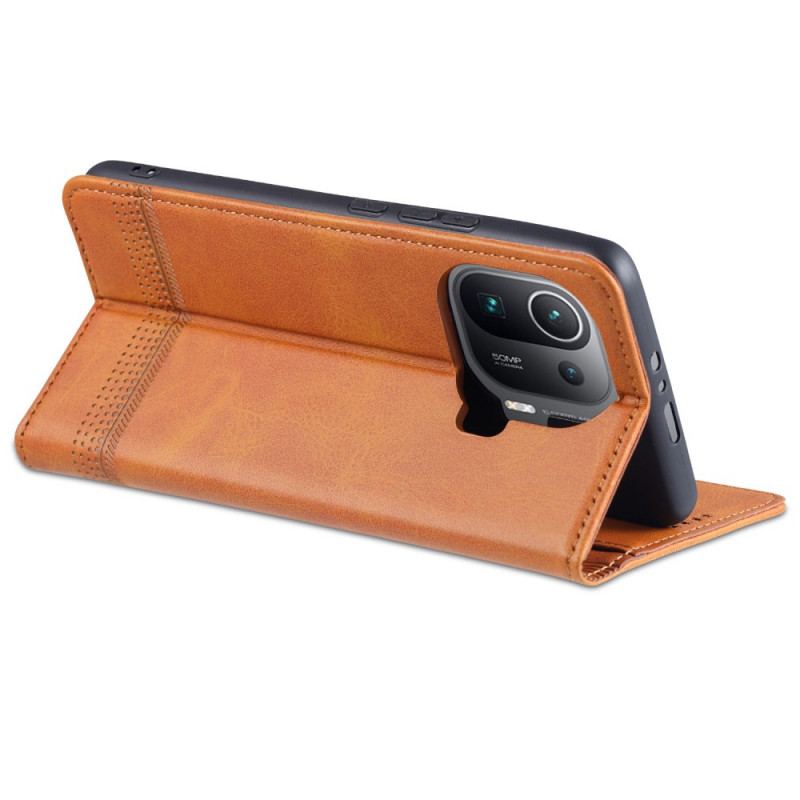Capa De Celular Para Xiaomi Mi 11 Pro Flip Estilo De Couro Azns