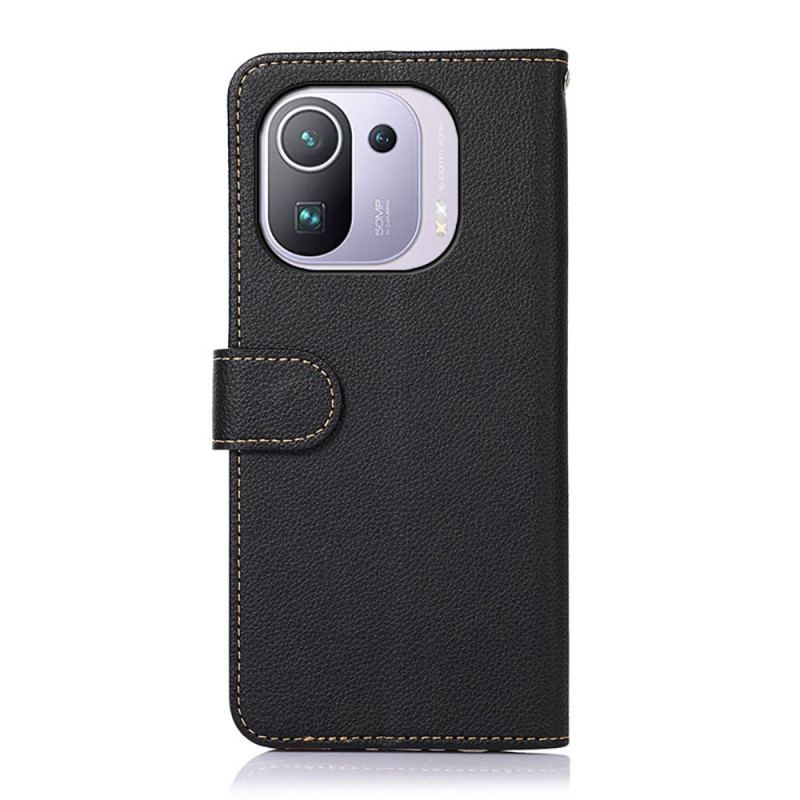 Capa Flip Para Xiaomi Mi 11 Pro Estilo Lichia Rfid Khazneh
