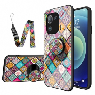 Capa Para Xiaomi Mi 11 Pro Suporte Magnético Patchwork