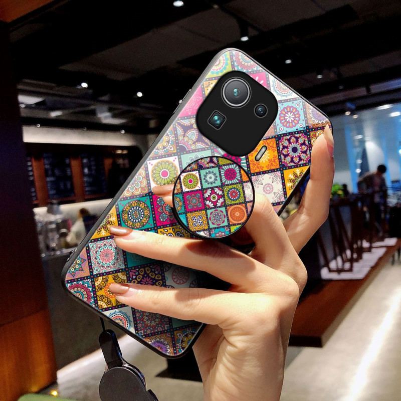 Capa Para Xiaomi Mi 11 Pro Suporte Magnético Patchwork