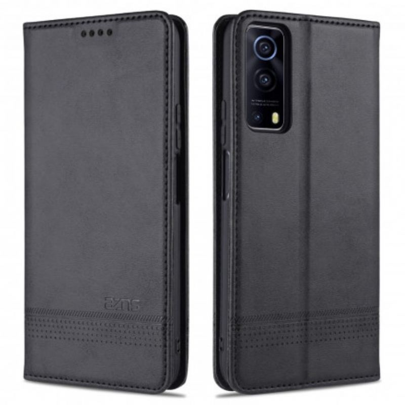 Capa De Celular Para Vivo Y72 5G Flip Estilo De Couro Azns