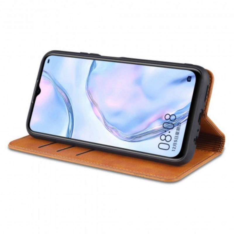 Capa De Celular Para Vivo Y72 5G Flip Estilo De Couro Azns