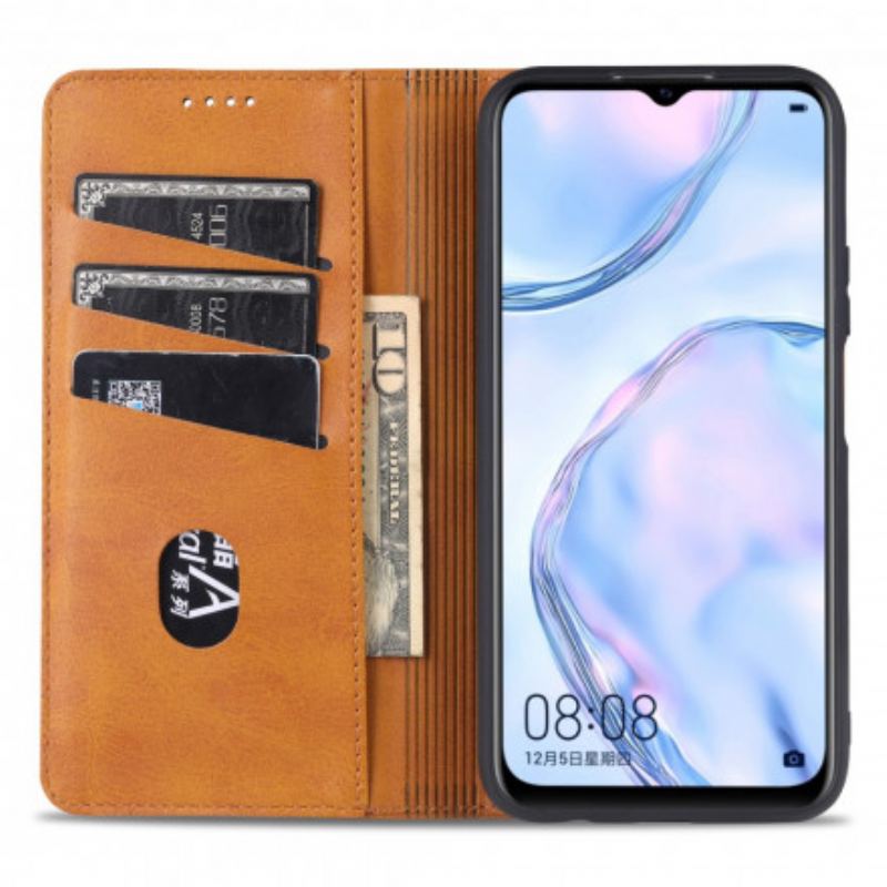 Capa De Celular Para Vivo Y72 5G Flip Estilo De Couro Azns