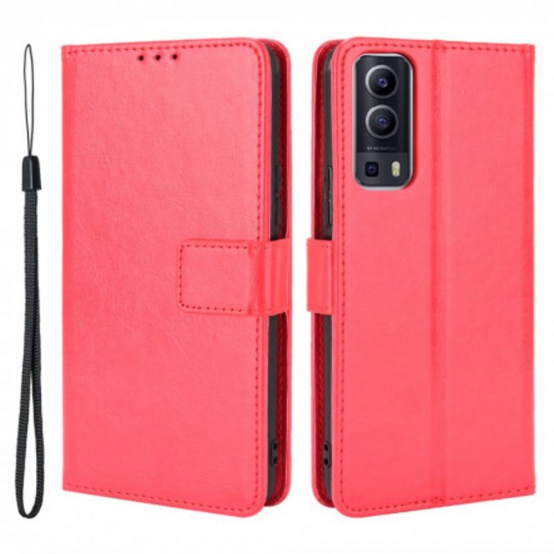 Capa Em Pele Para Vivo Y72 5G Couro Falso Chamativo