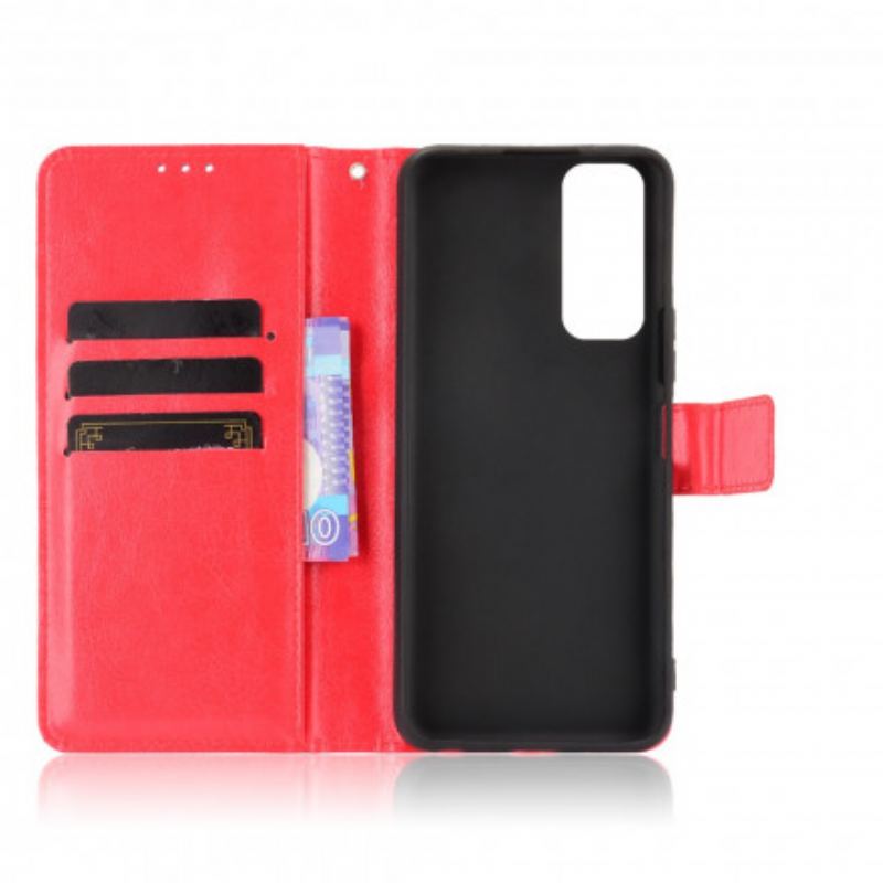 Capa Em Pele Para Vivo Y72 5G Couro Falso Chamativo