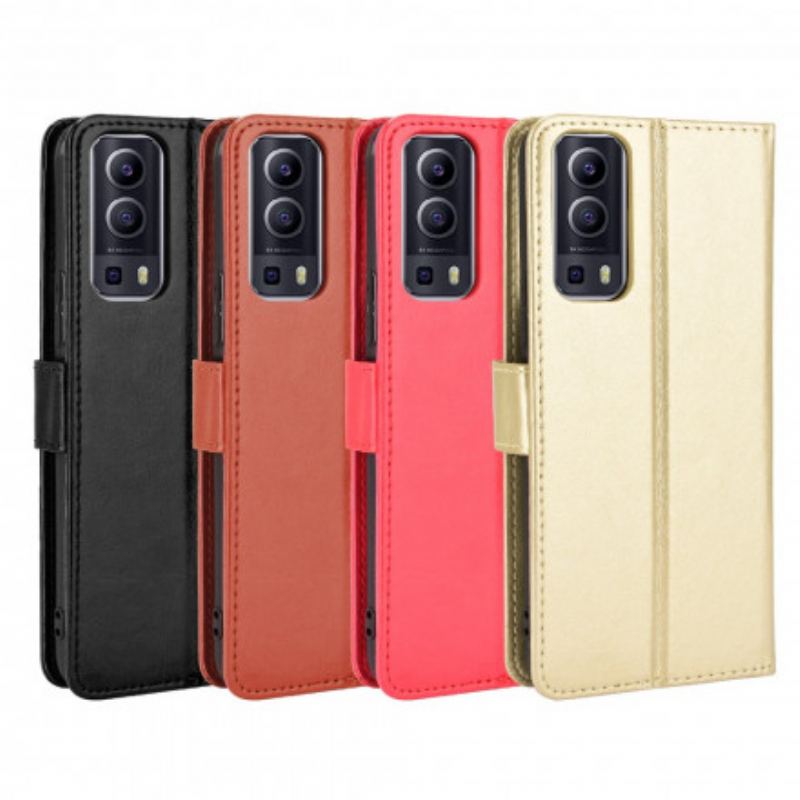 Capa Em Pele Para Vivo Y72 5G Couro Falso Chamativo