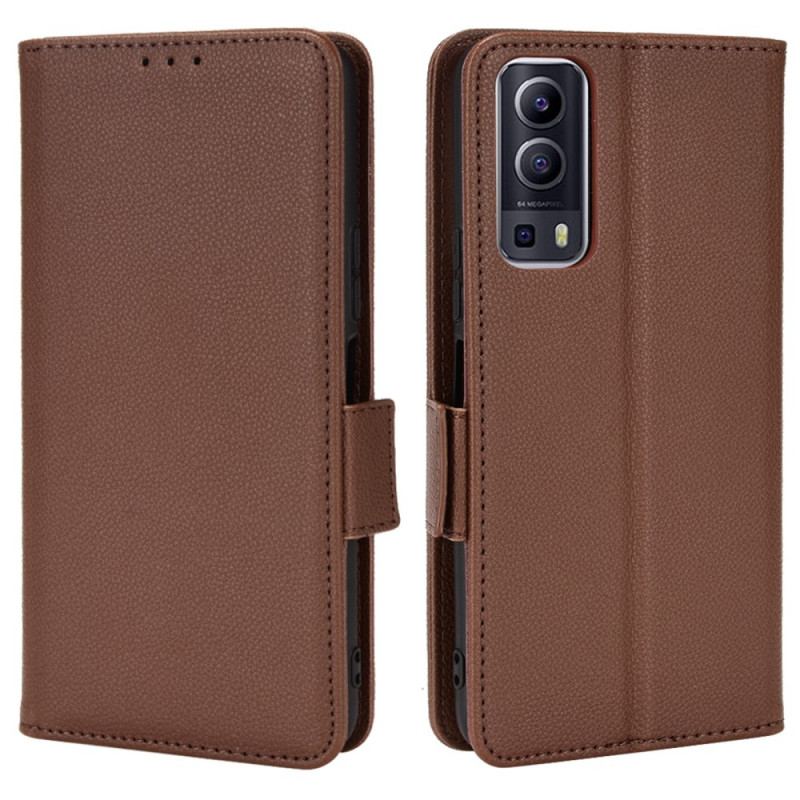 Capa Flip Para Vivo Y72 5G De Couro Aba Dupla Novas Cores