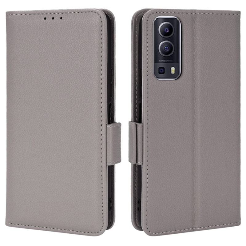 Capa Flip Para Vivo Y72 5G De Couro Aba Dupla Novas Cores