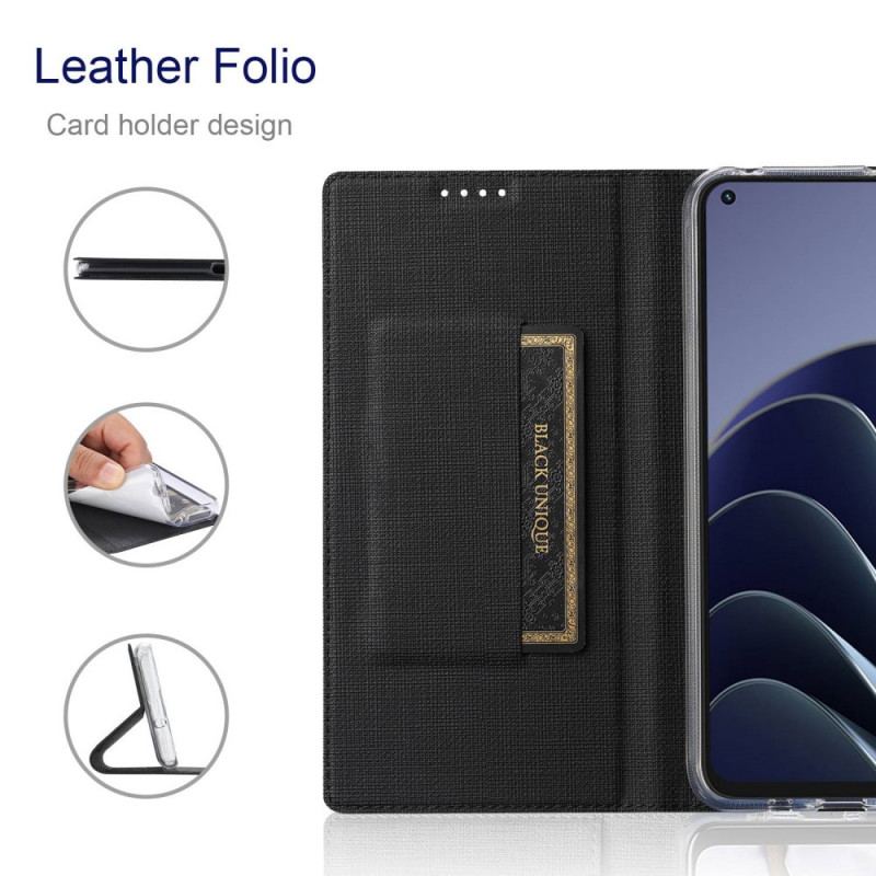 Capa De Celular Para OnePlus 10 Pro 5G Flip Vili Textura De Tecido