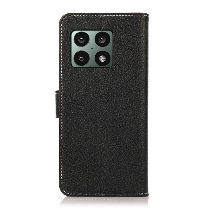 Capa De Couro Para OnePlus 10 Pro 5G Costuras Expostas De Lichia