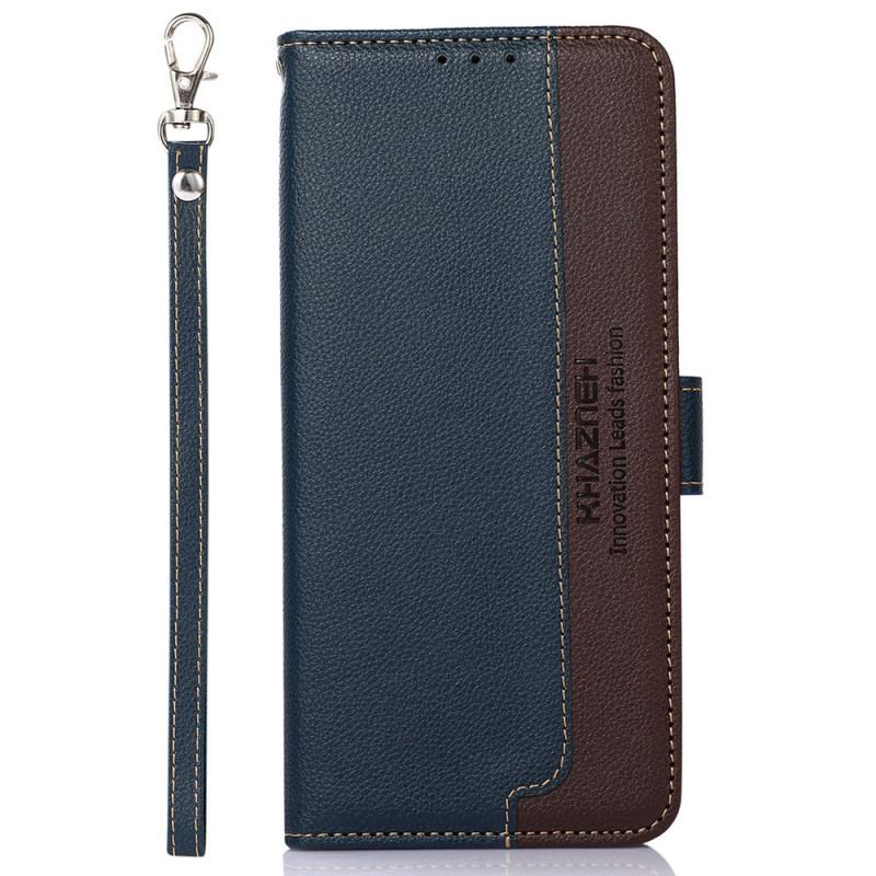 Capa De Couro Para OnePlus 10 Pro 5G Estilo Lichia Rfid Khazneh