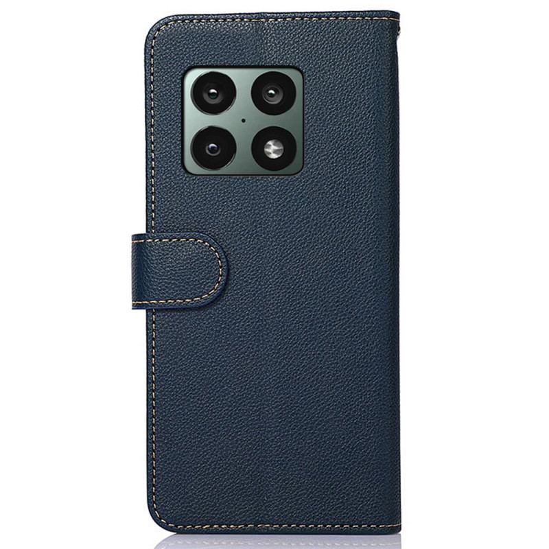 Capa De Couro Para OnePlus 10 Pro 5G Estilo Lichia Rfid Khazneh