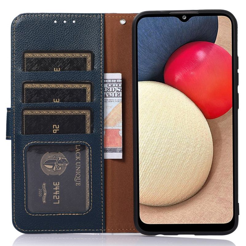 Capa De Couro Para OnePlus 10 Pro 5G Estilo Lichia Rfid Khazneh