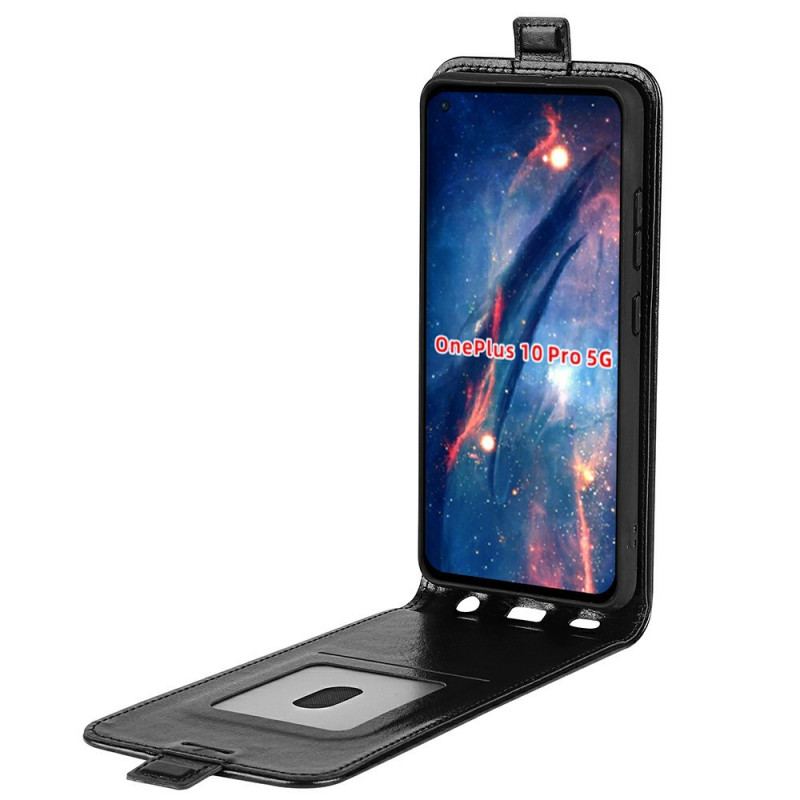 Capa Flip Para OnePlus 10 Pro 5G De Couro Efeito De Couro Com Aba Vertical