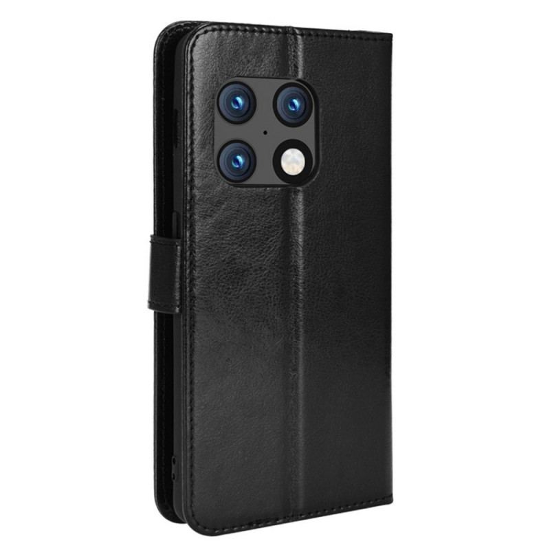Capa Flip Para OnePlus 10 Pro 5G Couro Falso Chamativo