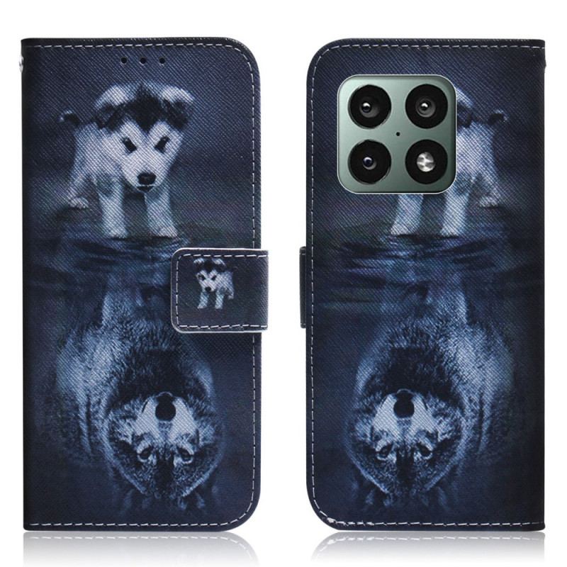 Capa Flip Para OnePlus 10 Pro 5G Ernesto O Lobo