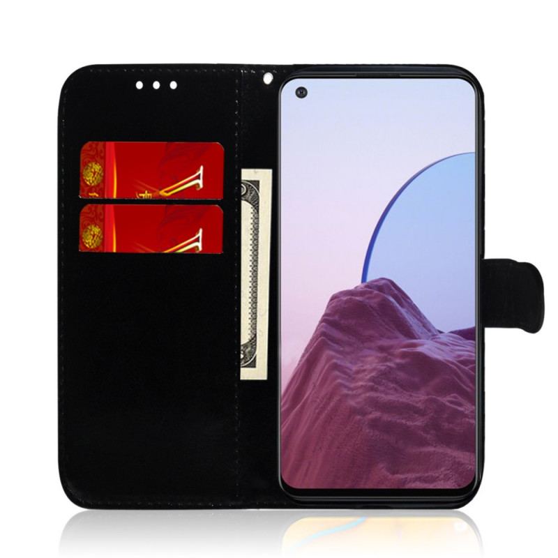 Capa Flip Para OnePlus 10 Pro 5G Capa De Espelho De Couro Sintético