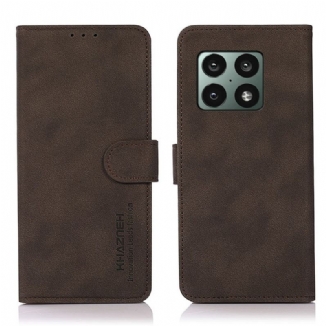 Capa Flip Para OnePlus 10 Pro 5G Khazneh Moda Efeito Couro