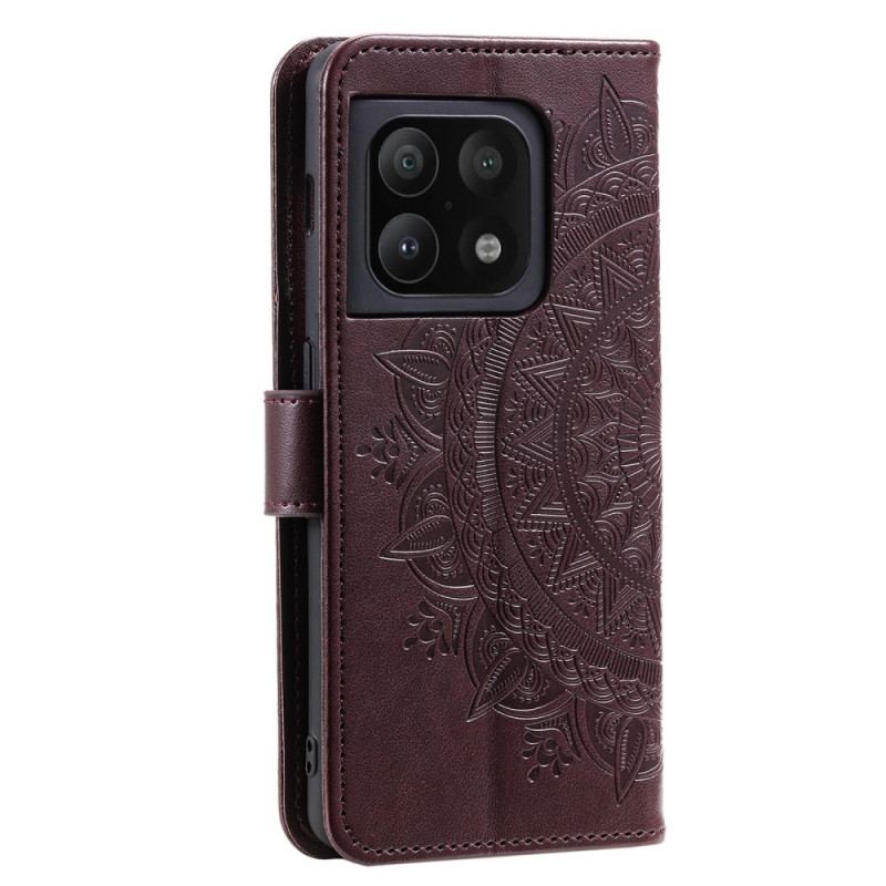 Capa Flip Para OnePlus 10 Pro 5G Mandala Do Sol