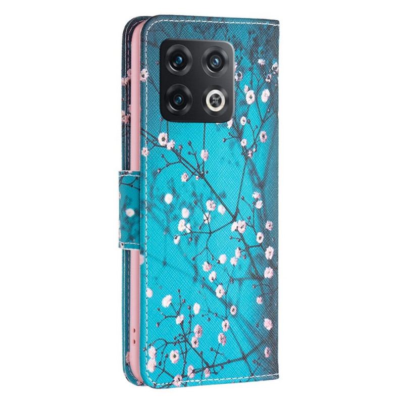 Capa Flip Para OnePlus 10 Pro 5G Ramos Floridos