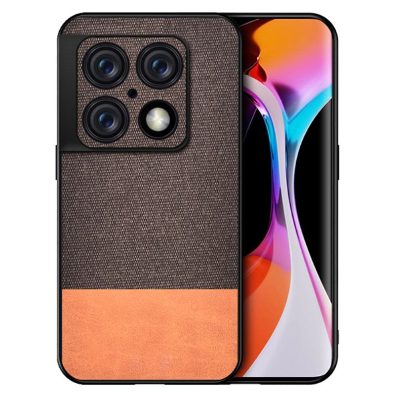 Capa Para OnePlus 10 Pro 5G Couro Falso De Textura Dupla