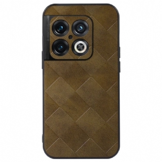 Capa Para OnePlus 10 Pro 5G Design Tecido De Couro Falso