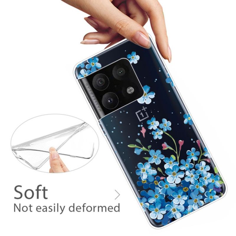Capa Para OnePlus 10 Pro 5G Flores Azuis