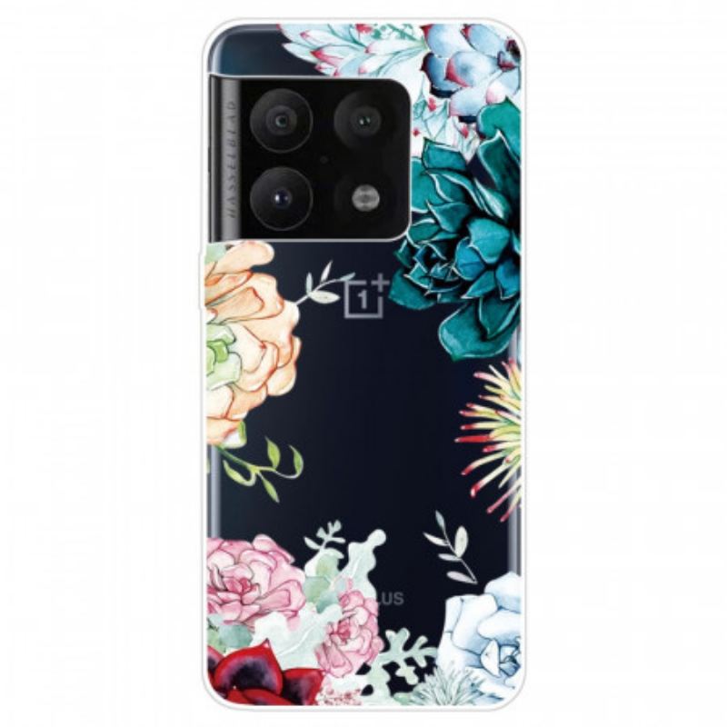 Capa Para OnePlus 10 Pro 5G Flores Em Aquarela Sem Costura