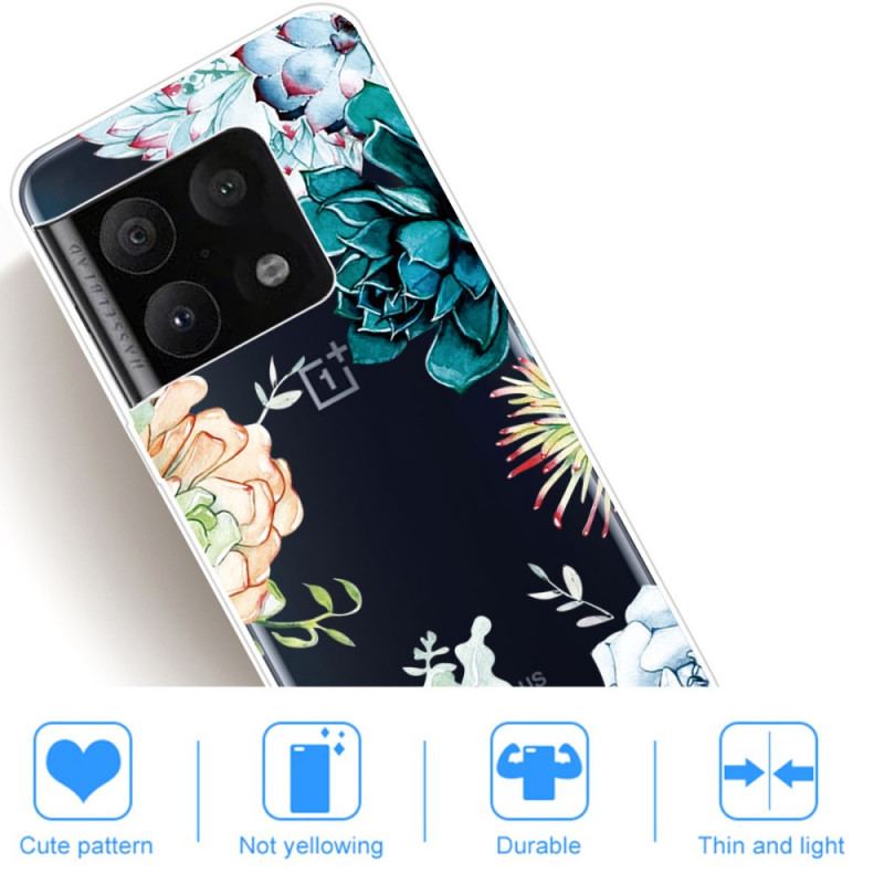 Capa Para OnePlus 10 Pro 5G Flores Em Aquarela Sem Costura
