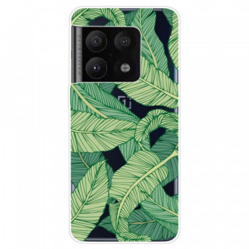 Capa Para OnePlus 10 Pro 5G Folhas De Gráficos Transparentes