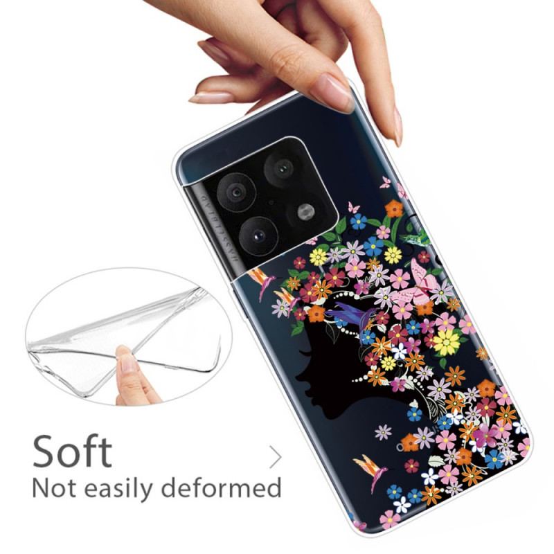 Capa Para OnePlus 10 Pro 5G Linda Cabeça De Flor