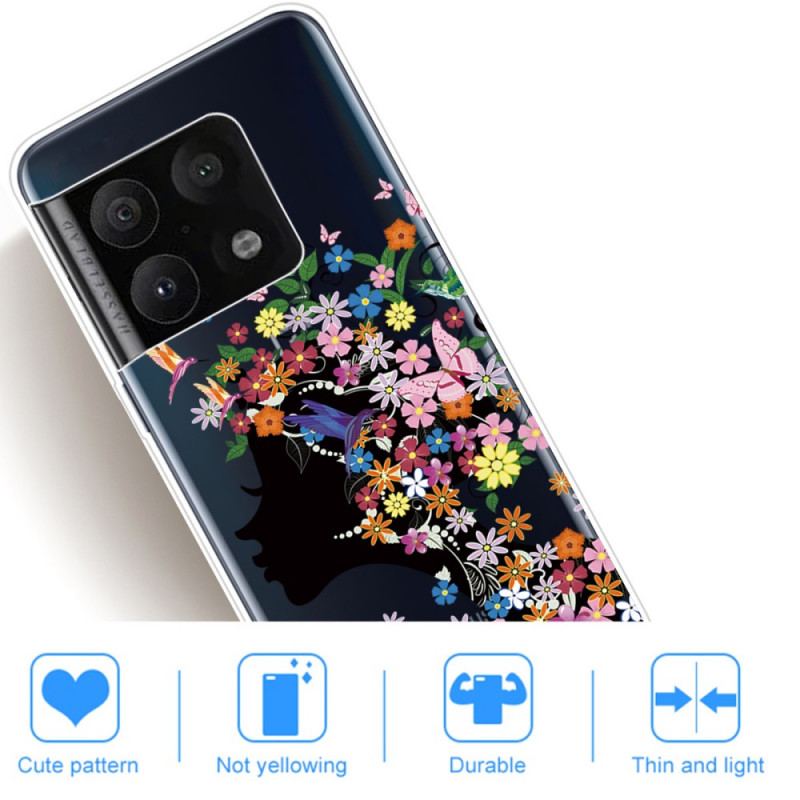 Capa Para OnePlus 10 Pro 5G Linda Cabeça De Flor