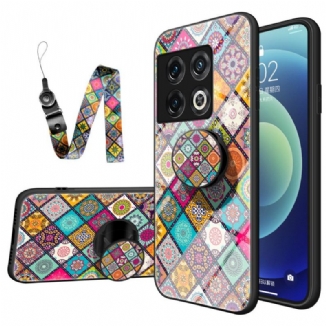 Capa Para OnePlus 10 Pro 5G Suporte Magnético Patchwork