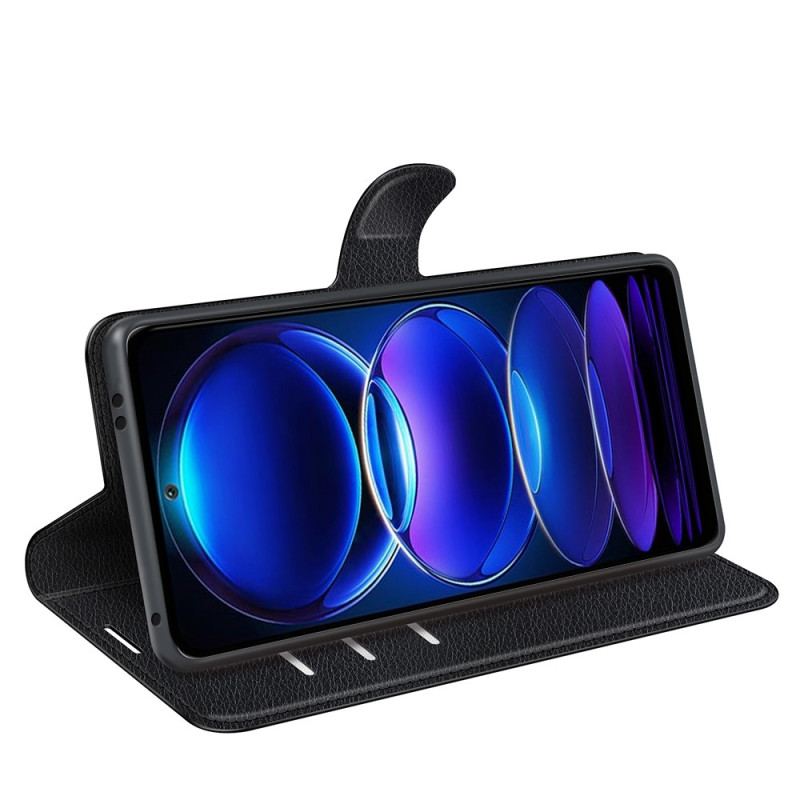 Capa Flip Para Poco X5 5G Clássico Efeito Couro Lichia