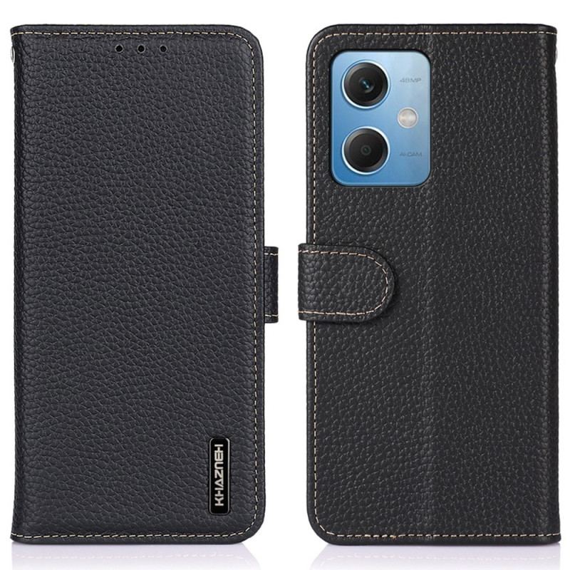 Capa Flip Para Poco X5 5G Khazneh Lichia Couro