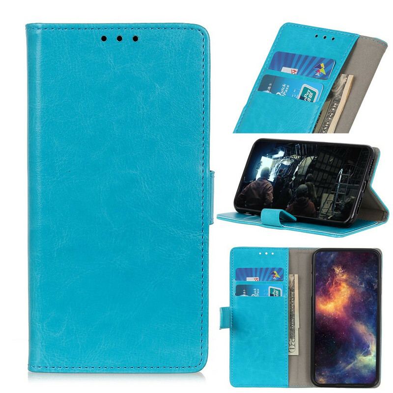 Capa De Couro Para Google Pixel 4A 5G Efeito Couro Brilhante Simples