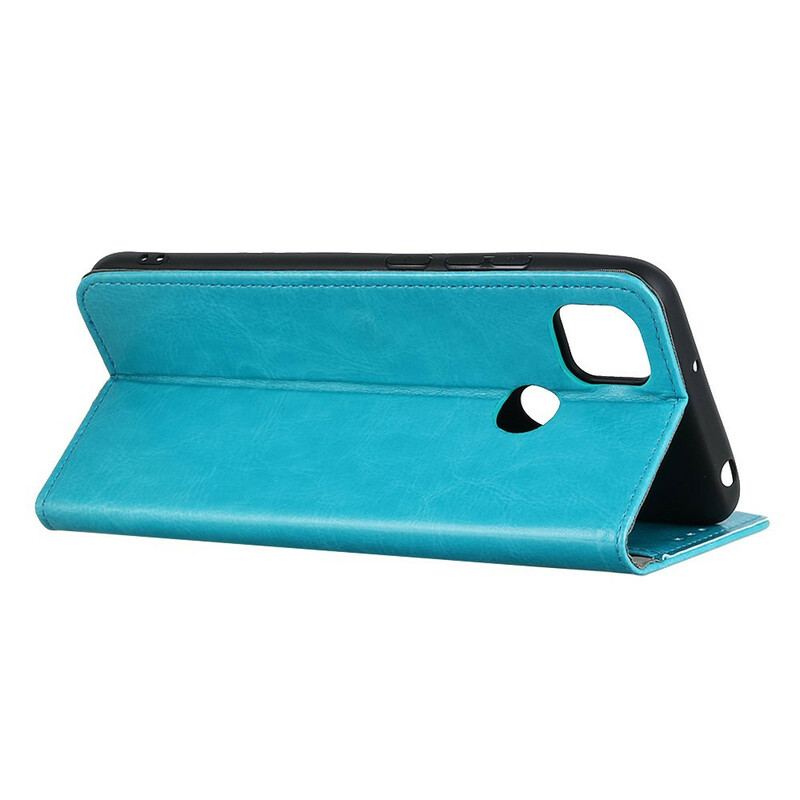 Capa De Couro Para Google Pixel 4A 5G Efeito Couro Brilhante Simples