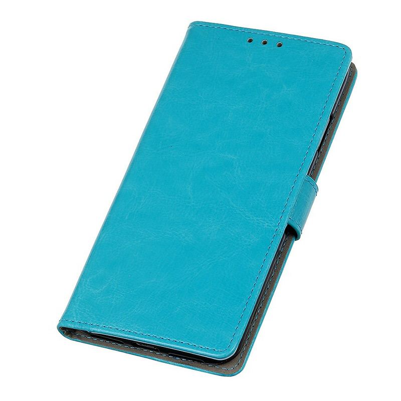 Capa De Couro Para Google Pixel 4A 5G Efeito Couro Brilhante Simples