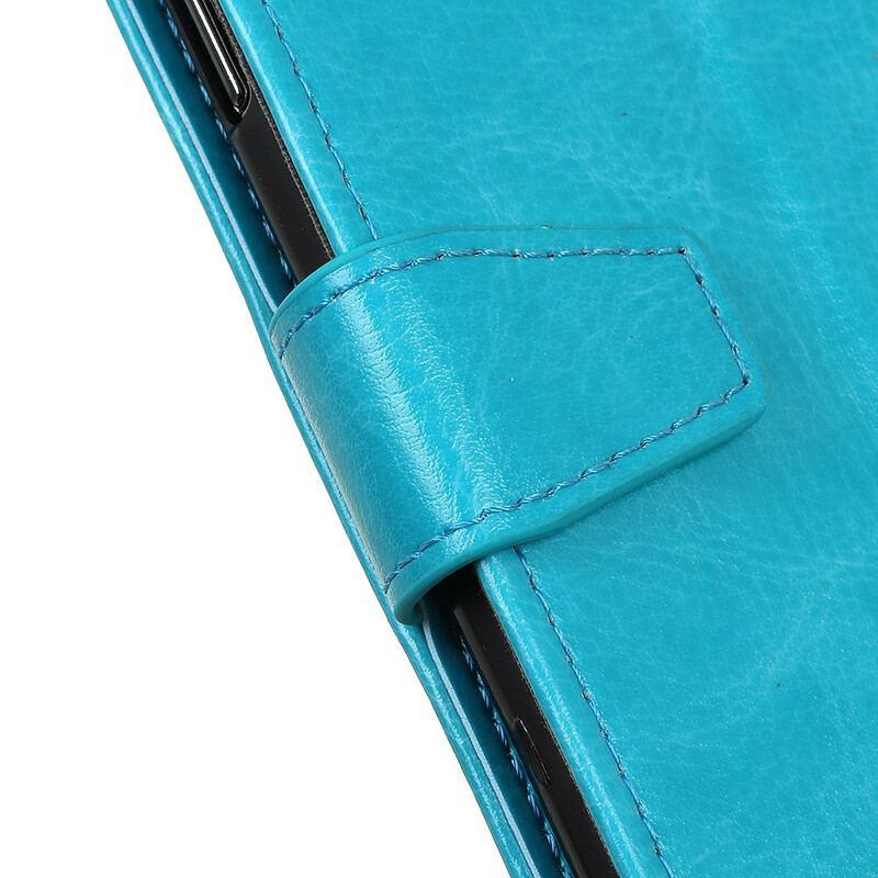 Capa De Couro Para Google Pixel 4A 5G Efeito Couro Brilhante Simples