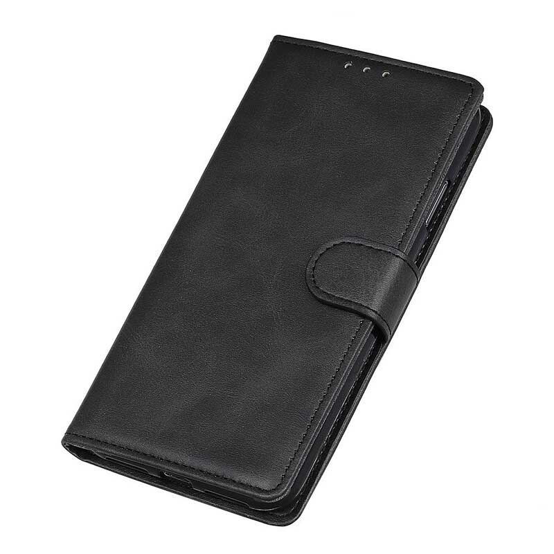 Capa De Couro Para Google Pixel 4A 5G Efeito De Couro Fosco Retrô
